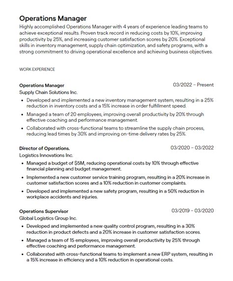 operations manager resume examples|Operations Manager Resume Examples & Writing Tips (2024).